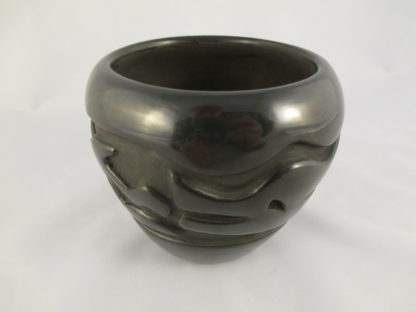 Mary Cain Black Pottery Jar with Avanyu