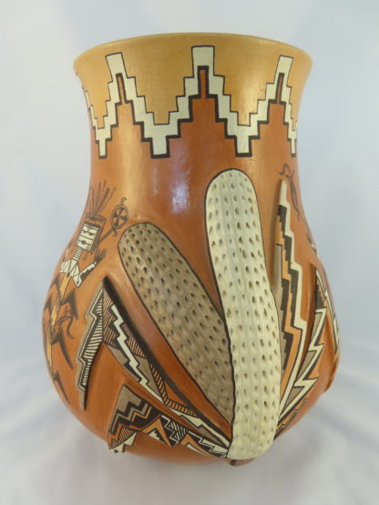 Huge Lucy Lueppe McKelvey Pottery Jar with Appliques