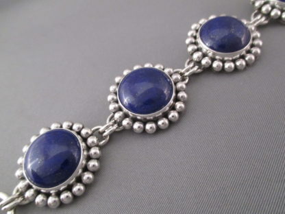Artie Yellowhorse Lapis Link Bracelet (Wide)