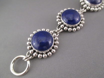 Artie Yellowhorse Lapis Link Bracelet (Wide)