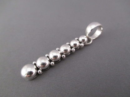 Straight Sterling Silver Pendant with ‘Dots’ by Artie Yellowhorse