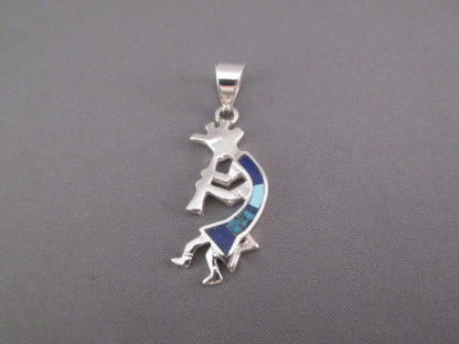 Turquoise & Lapis Inlay Kokopelli Pendant