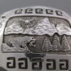 Teton Buckle – Sterling Silver Belt Buckle with Tetons, Eagle, and Bear
