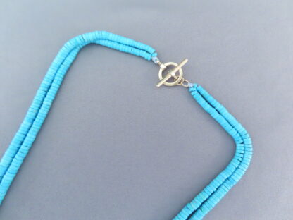 Sleeping Beauty Turquoise & 14kt Gold Necklace (Double-Strand)