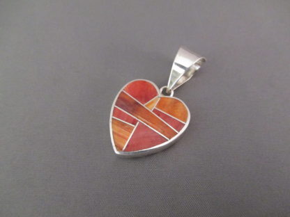 Spiny Oyster Shell Inlay ‘Heart’ Pendant (Reversible)