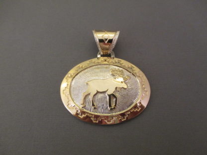 Moose Pendant – 14kt Gold & Sterling Silver Pendant with Moose