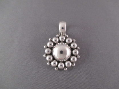 Small Sterling Silver Pendant with ‘Dots’ by Artie Yellowhorse