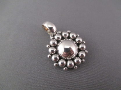 Small Sterling Silver Pendant with ‘Dots’ by Artie Yellowhorse