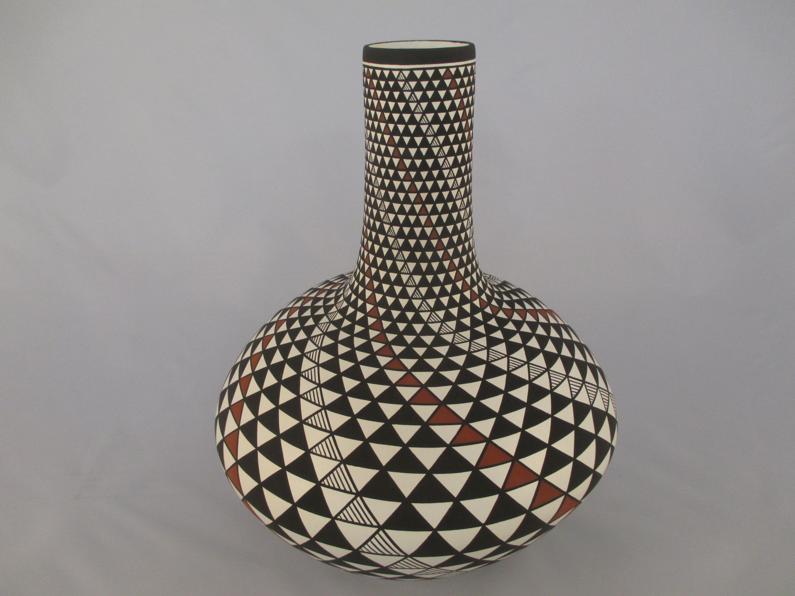 Pottery Vase - 'Swirl' Design Native American Pottery Vase by Laguna Pueblo Indian potter, Robert Kasero, Sr. $975-