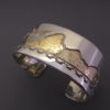 Teton Bracelet – Cuff Bracelet with 14kt Gold Tetons, Bison, and Eagle