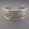 Teton Bracelet – Cuff Bracelet with 14kt Gold Tetons, Bison, and Eagle