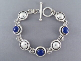 Lapis Link Bracelet by Artie Yellowhorse