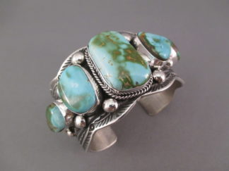 Royston Turquoise Cuff Bracelet in Sterling Silver