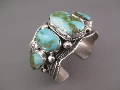Royston Turquoise Cuff Bracelet in Sterling Silver