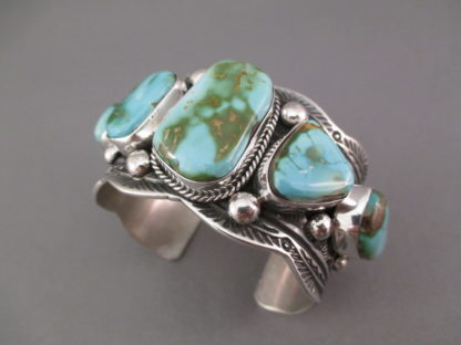 Royston Turquoise Cuff Bracelet in Sterling Silver