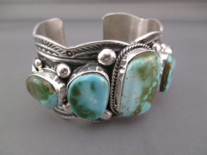 Royston Turquoise Cuff Bracelet in Sterling Silver