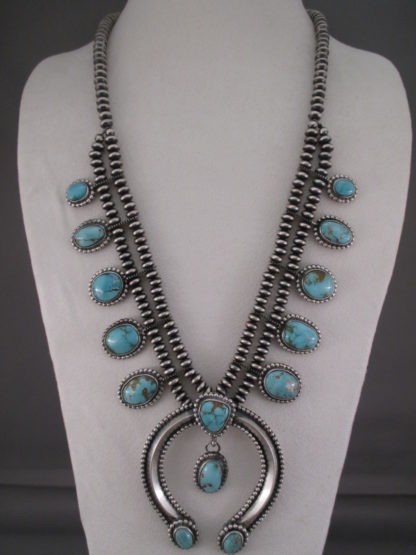 Royston Turquoise Squash Blossom Necklace