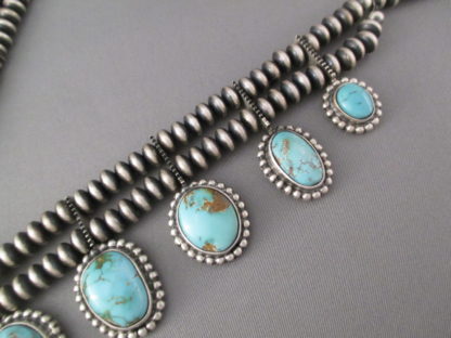 Royston Turquoise Squash Blossom Necklace