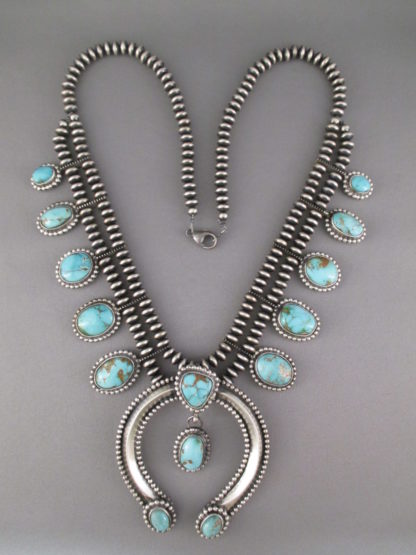 Royston Turquoise Squash Blossom Necklace