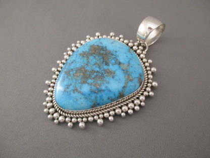 Artie Yellowhorse Morenci Turquoise Pendant