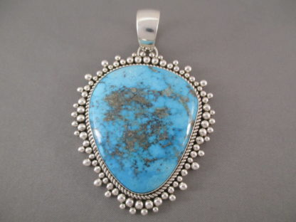 Artie Yellowhorse Morenci Turquoise Pendant