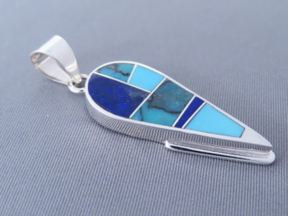 Turquoise & Lapis Inlay Pendant