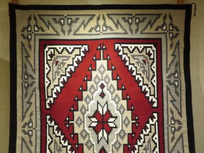 Navajo Ganado Rug by Beth Lewis – Very Large Size Navajo Rug