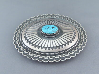 Kingman Turquoise Belt Buckle by Ernest R. Begay