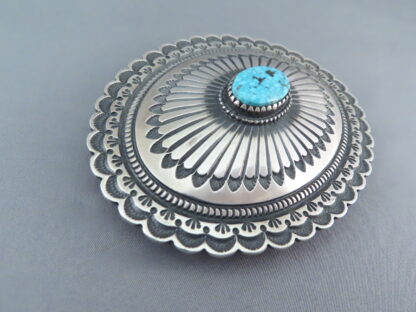 Kingman Turquoise Belt Buckle by Ernest R. Begay