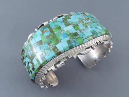 Alvin Yellowhorse Bracelet with Turquoise & Sugilite Inlay