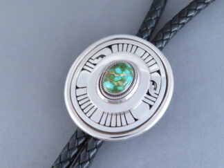 Carico Lake Turquoise Bolo Tie by Leonard Nez