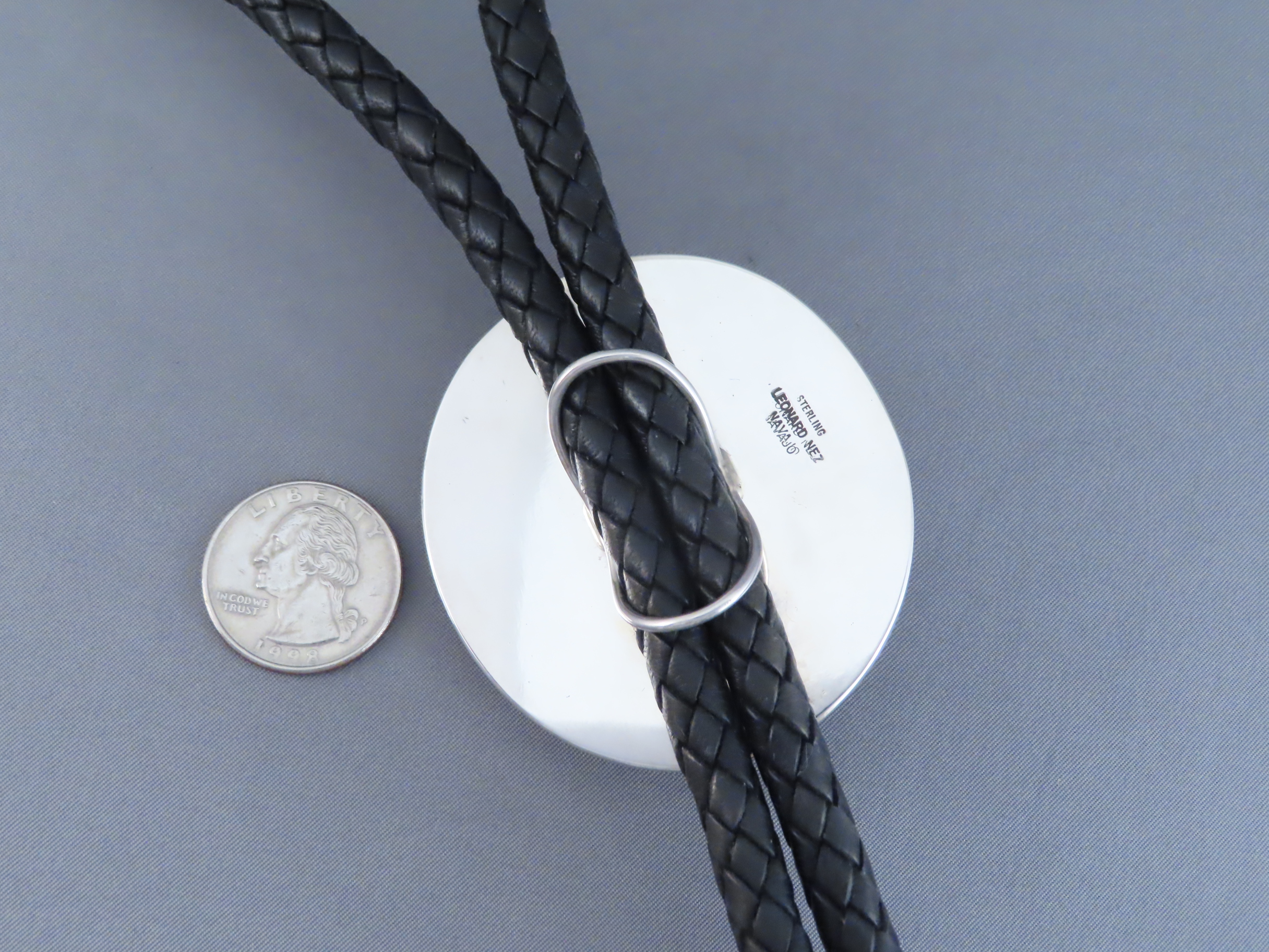 Carico Lake Turquoise Bolo Tie by Leonard Nez