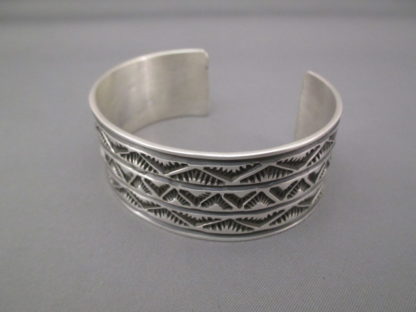 Sterling Silver Navajo Cuff Bracelet by Tsosie Orville White