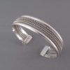Sterling Silver Bracelet Cuff by Artie Yellowhorse with ‘Mesh’ Design