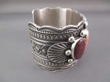 Ithaca Peak Turquoise & Spiny Oyster Shell Cuff Bracelet by Guy Hoskie