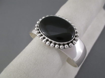 Black Onyx & Sterling Silver Cuff Bracelet by Artie Yellowhorse