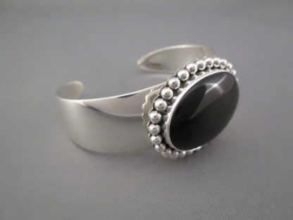 Black Onyx & Sterling Silver Cuff Bracelet by Artie Yellowhorse