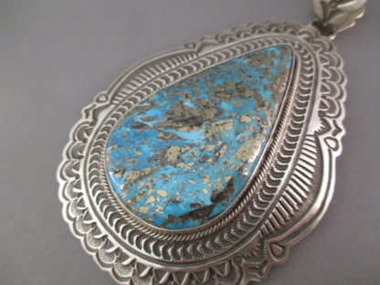 Large Turquoise Pendant by Arnold Blackgoat