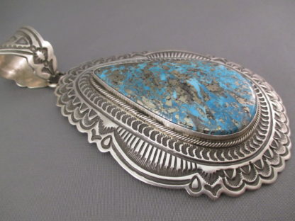 Large Turquoise Pendant by Arnold Blackgoat