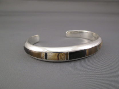 Multi-Stone Inlay Cuff Bracelet