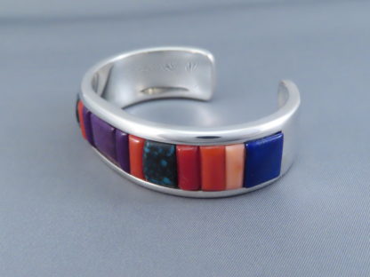 Cobblestone Inlay Cuff Bracelet Featuring Sugilite