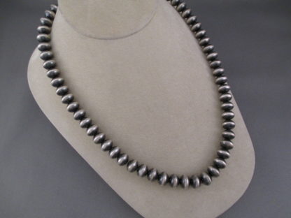 Oxidized Sterling Silver Bead Necklace