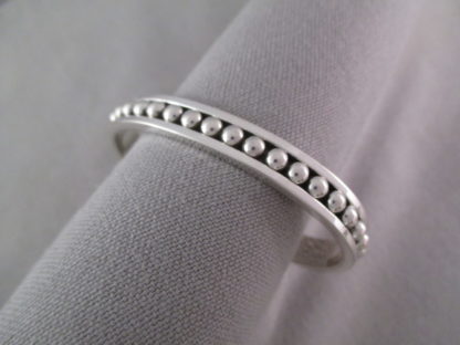 Single Row Sterling Silver Cuff Bracelet by Artie Yellowhorse