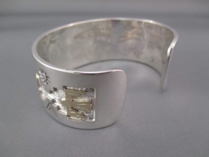 Fortune Huntinghorse 14kt Gold Overlay Cuff Bracelet featuring BISON