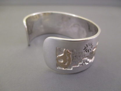 14kt Gold & Sterling Silver ‘Bear’ Cuff Bracelet