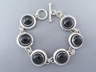 Link Bracelet with Black Onyx by Artie Yellowhorse