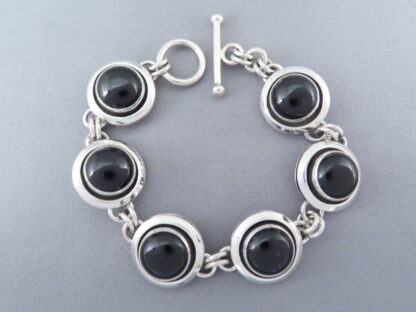 Link Bracelet with Black Onyx by Artie Yellowhorse