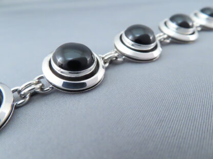 Link Bracelet with Black Onyx by Artie Yellowhorse