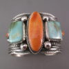 Spiny Oyster Shell & Royston Turquoise Bracelet by Guy Hoskie