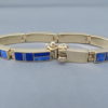 Gold & Lapis Inlay Link Bracelet (Wider)